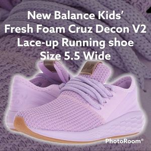 New Balance Kid's Fresh Foam Cruz Decon V2 Running Drk Violet/Violet glo 5.5 W